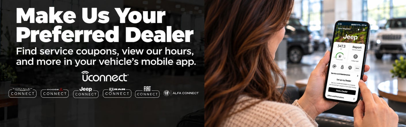 uconnect® make us your preferred dealer | Dutch Miller Chrysler Dodge Jeep RAM of Ripley in Ripley WV
